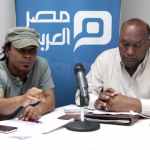 من اليسار حمدي سليمان ناشط نوبي و منير بشير